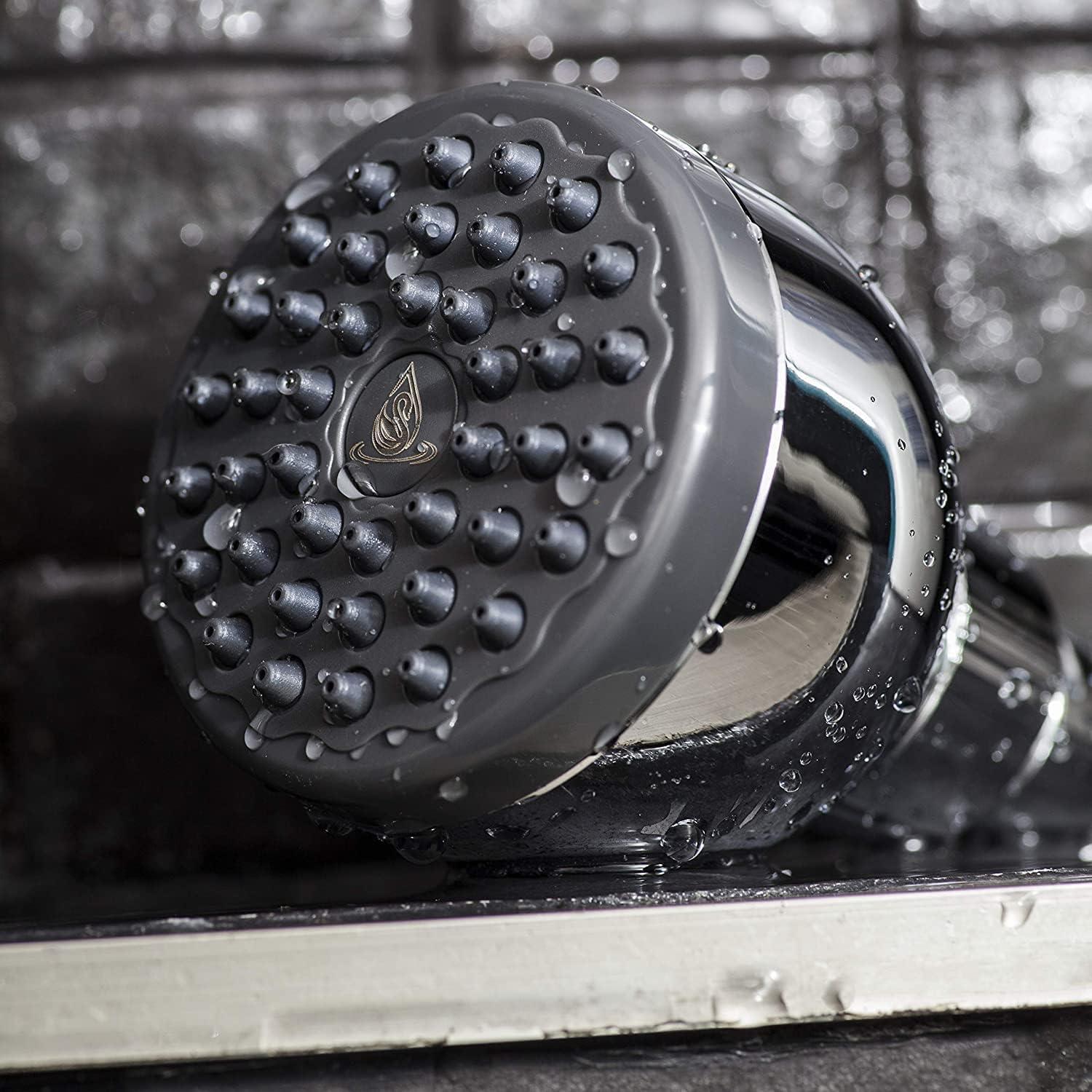 imageAquaBliss TurboSpa 3 Inch High Pressure Shower Head wFlow Restrictor Melts Stress into Bliss at Full Power 42 Nozzle Wide Spray High Flow Showerhead Drenches You Fast No Dry Spots Guaranteed18 GPM California
