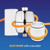 imageAquaBliss SF500 HD HEAVY DUTY High Output Shower Filter  wan Extra SFC500 Filter Cartridges ampamp 30pc Pack of Sediment Pads Exclusive Bundle