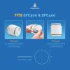 imageAquaBliss SF500 HD High Output Shower Filter With TurboSpa 3 Inch High Pressure Head and SFC500 HD Multi Stage Replacement Cartridge  Sediment Pads