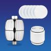 imageAquaBliss SF500 HD HEAVY DUTY High Output Shower Filter  wan Extra SFC500 Filter Cartridges ampamp 30pc Pack of Sediment Pads Exclusive Bundle