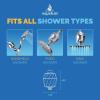 imageAquaBliss HD Revitalizing Shower Filter  Latest High Output Filtration 2x Vitamin C Minerals for Luscious Hair Skin ampamp Nails  KDFCSVC for Reduced Chlorine Sediment ampamp Metals  Chrome SF400