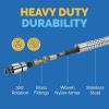 imageAquaBliss Handheld Shower Hose  65Ft Extra Long Replacement Universal Fit  AntiTangle 360 Rotation  AntiBurst EPDM Woven Nylon Rust Proof BrassStainless Steel Shower Head Hose Cord Extension