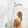 imageAquaBliss Handheld Shower Hose  65Ft Extra Long Replacement Universal Fit  AntiTangle 360 Rotation  AntiBurst EPDM Woven Nylon Rust Proof BrassStainless Steel Shower Head Hose Cord Extension