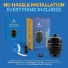 imageAquaBliss High Output Revitalizing Shower Filter  Reduces Dry Itchy Skin Dandruff Eczema and Dramatically Improves The Condition of Your Skin Hair and Nails  Chrome SF100Matte Black