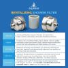 imageAquaBliss High Output Revitalizing Shower Filter  Reduces Dry Itchy Skin Dandruff Eczema and Dramatically Improves The Condition of Your Skin Hair and Nails  Chrome SF100Brushed Nickel