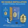 imageAquaBliss High Output Revitalizing Shower Filter  Reduces Dry Itchy Skin Dandruff Eczema and Dramatically Improves The Condition of Your Skin Hair and Nails  Chrome SF100Matte Gold