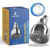 imageAquaBliss TurboSpa 3 Inch High Pressure Shower Head wFlow Restrictor Melts Stress into Bliss at Full Power 42 Nozzle Wide Spray High Flow Showerhead Drenches You Fast No Dry Spots Guaranteed25 GPM