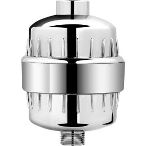 imageAquaBliss High Output Universal Shower Filter with Replaceable MultiStage Filter Cartridge  Transform Itching Eczema ampamp Acne into Glowing Hair Nails ampamp Skin Fast  Chrome SF220